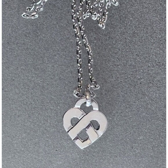 Poiray Paris Sterling Silver Heart Necklace | 16-Inch - Picture 8 of 11
